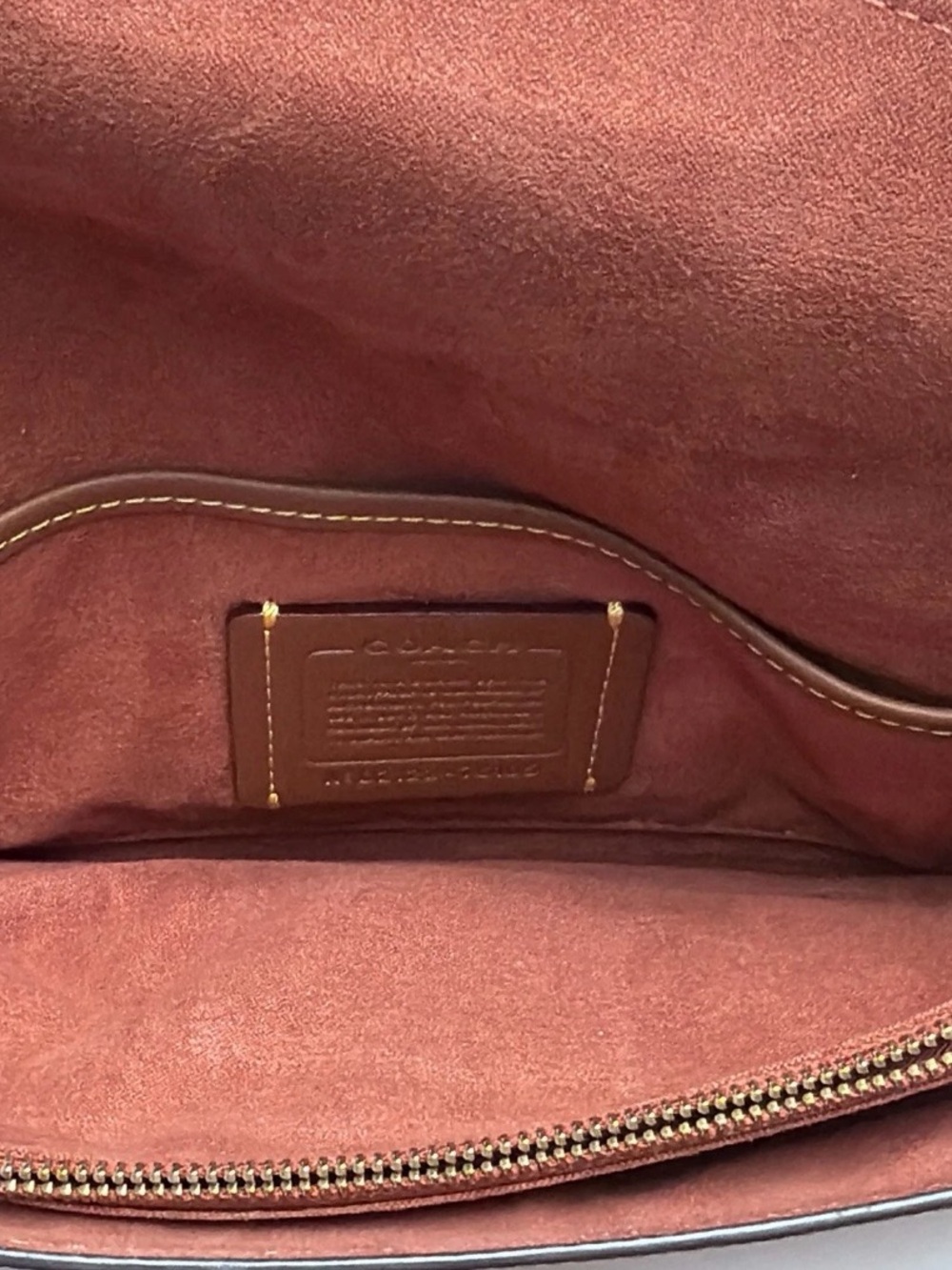 Coach Tabby 26 Pebbled Leather Crossbody in Tan and Pink with Gold 'C' Hardware - Picture 7 of 9